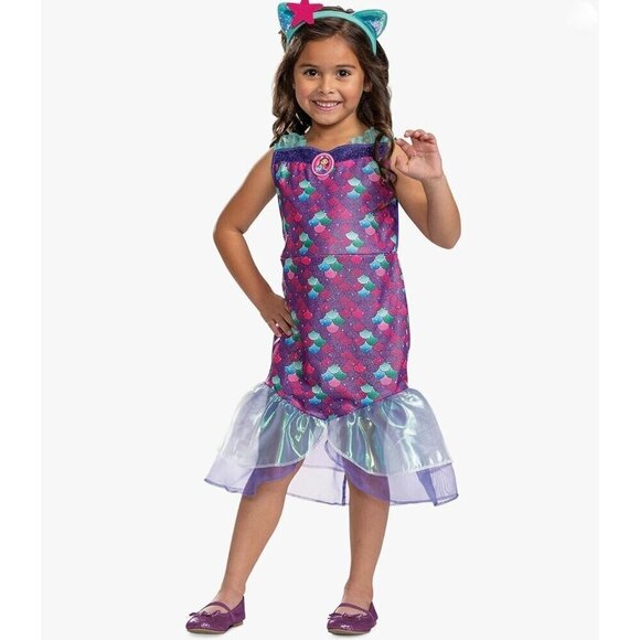 Disguise Mercat Costume Official Gabby's Dollhouse Classic Headpiece Costume Kid - Picture 2 of 12